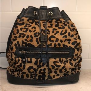 Aqua Madonna Leopard Backpack